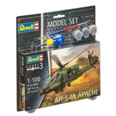 Revell 1/100 AH64A Apache Helicopter w/paint & glue - Revell Germany