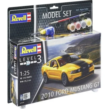 Revell 1/25 2010 Ford Mustang GT Car w/paint & glue - Revell Germany