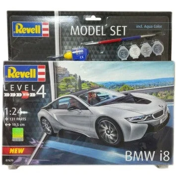 Revell 1/24 BMW i8 Sports Car w/paint & glue - Revell Germany