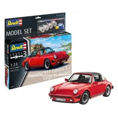 Revell 1/24 Porsche 911G Carrera 3.2 Targa Car w/paint & glue - Revell Germany