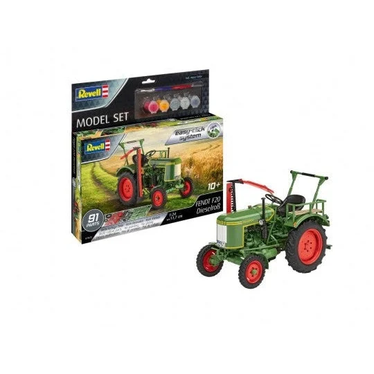 Revell 1/24 Fendt F20 Diesel Tractor (Snap) w/paint & glue (New Tool) - Revell Germany