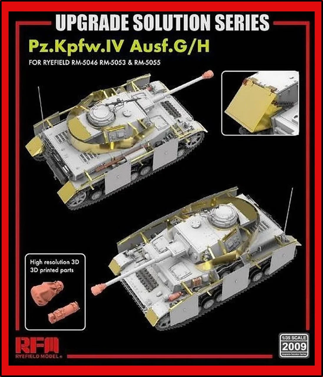 Ryefield 1/35 Ryefield Detail Upgrade Set for Pz.Kpfw.IV Ausf.G/ H (5053/5055)