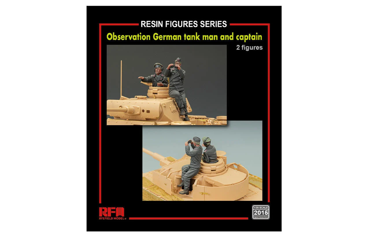 Ryefield 1/35 Ryefield Observation German Tank Man and Captain