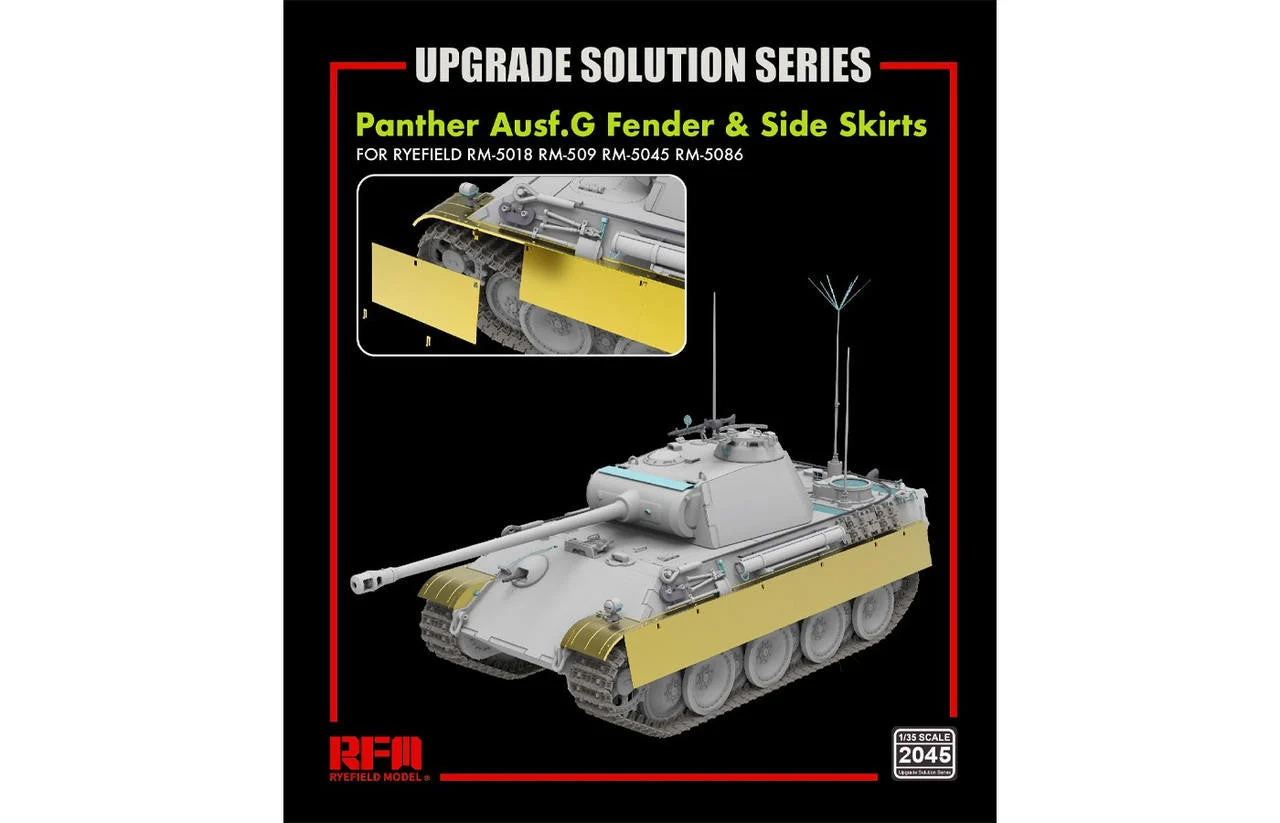 Ryefield 1/35 Ryefield Model Panther Ausf.G Fender & Side Skirts for 5018 5019 5045