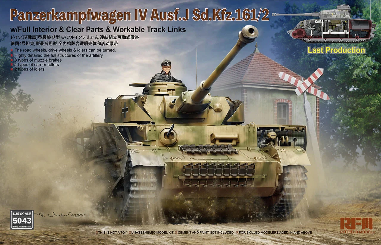 Ryefield 1/35 Ryefield Model Pz. Kpfw.IV Ausf J Last w/full