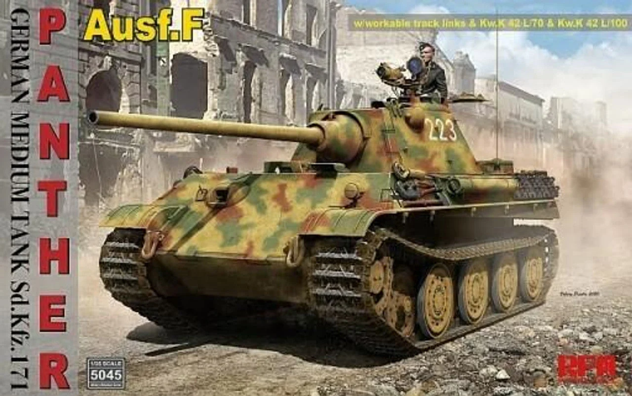 Ryefield 1/35 Ryefield Model Panther Ausf.F w/workable trac