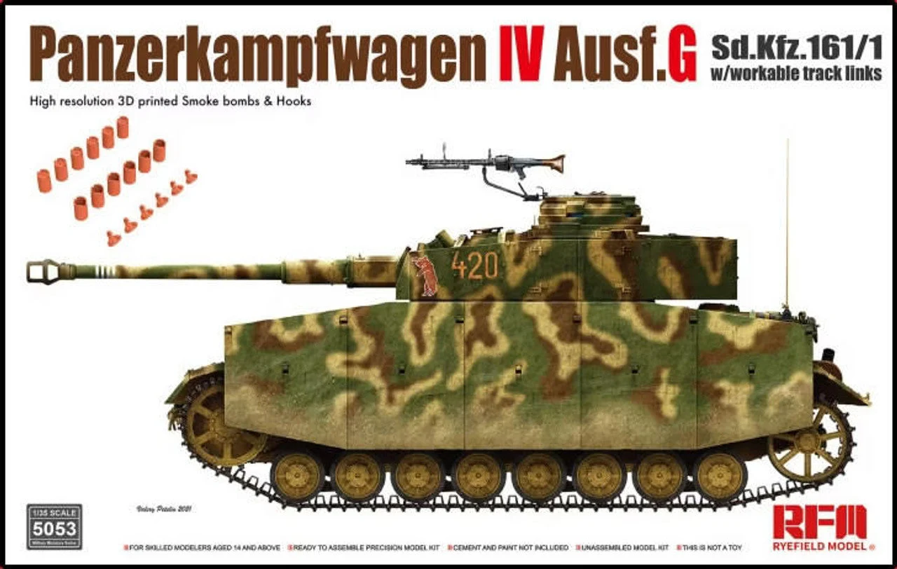 Ryefield 1/35 Ryefield Model Panzerkampfwagen IV Ausf. G Sd.Kfz. 161/1