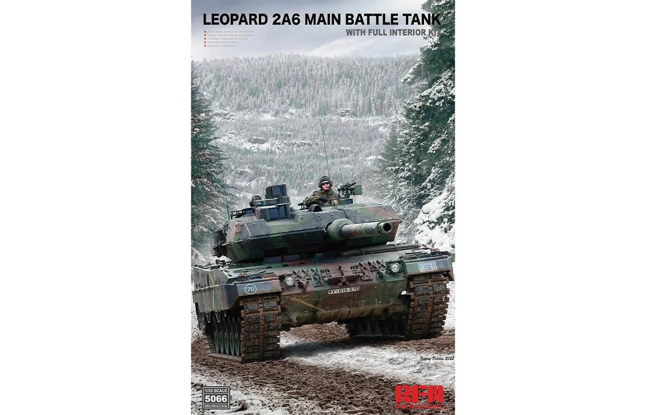 Ryefield 1/35 Ryefield Leopard 2A6 Main Battle Tank with full Interior