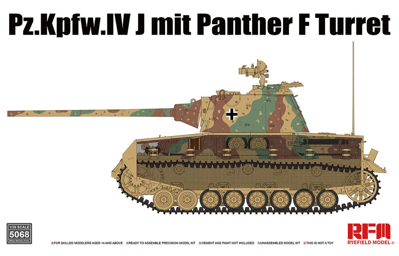 Ryefield 1/35 Ryefield Model Pz.Kpfw.IV J mit Panther F Tur