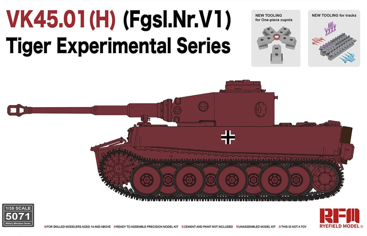 Ryefield 1/35 Ryefield VK45.01(H) (Fgsl.Nr.V1) Tiger Experimental Series