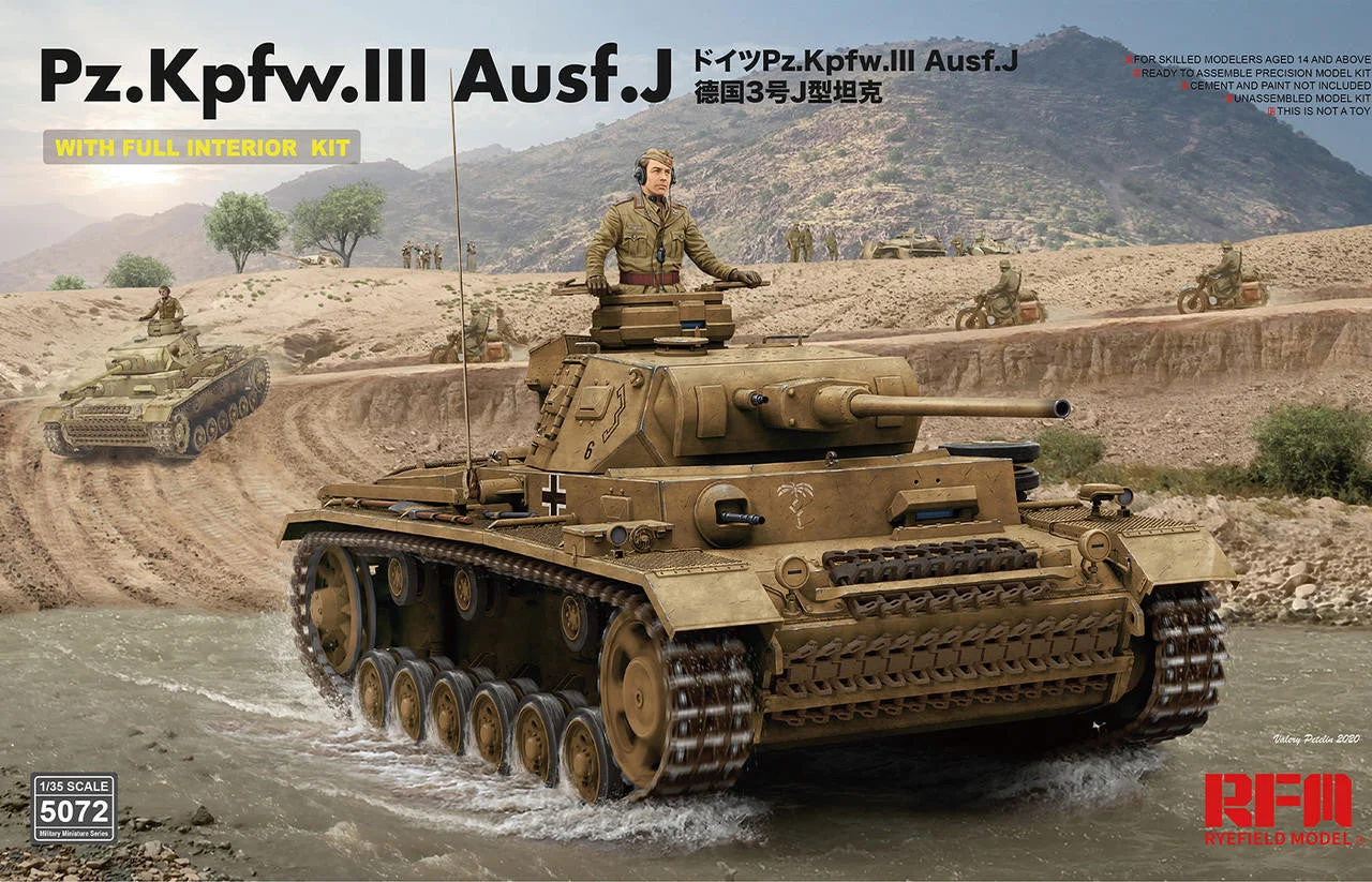 Ryefield 1/35 Ryefield Model Pz. Kpfw. III Ausf. J w/full i