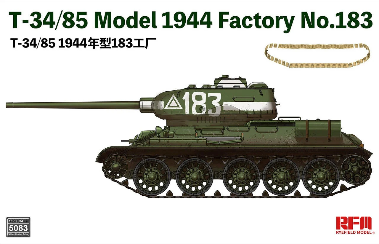 Ryefield 1/35 Ryefield Model T-34/85 Model 1944 Factory No.183