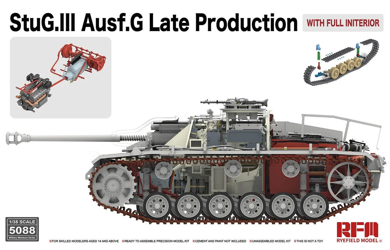 Ryefield 1/35 Ryefield StuG.III Ausf.G Late Production W/Full Interior