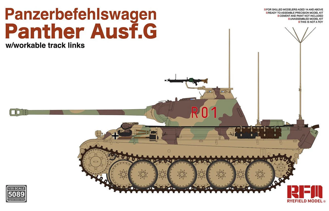 Ryefield 1/35 Ryefield Model Panzerbefehlswagen Panther Ausf.G