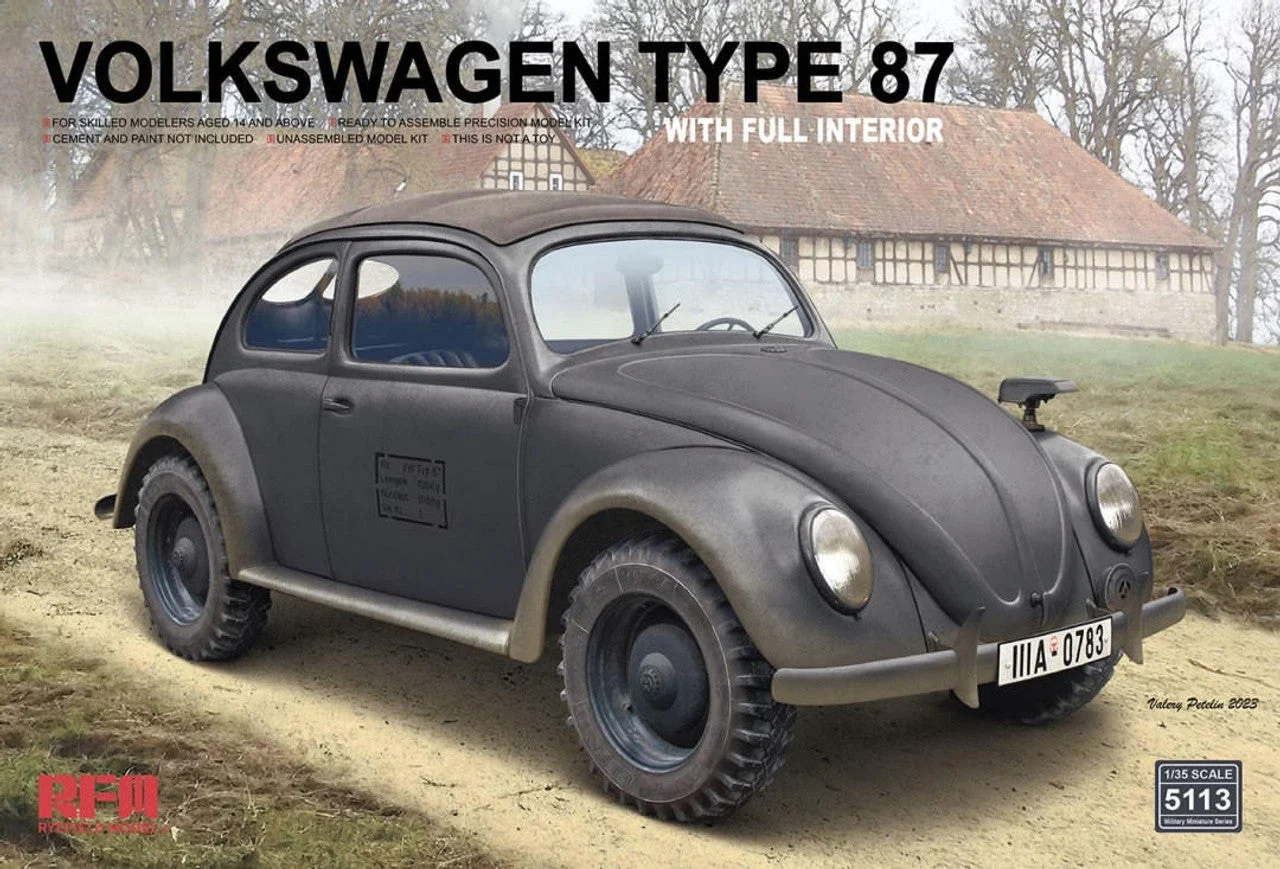 Ryefield 1/35 Ryefield Volkswagen Type 87 w/ Full Interior Plastic Model Kit