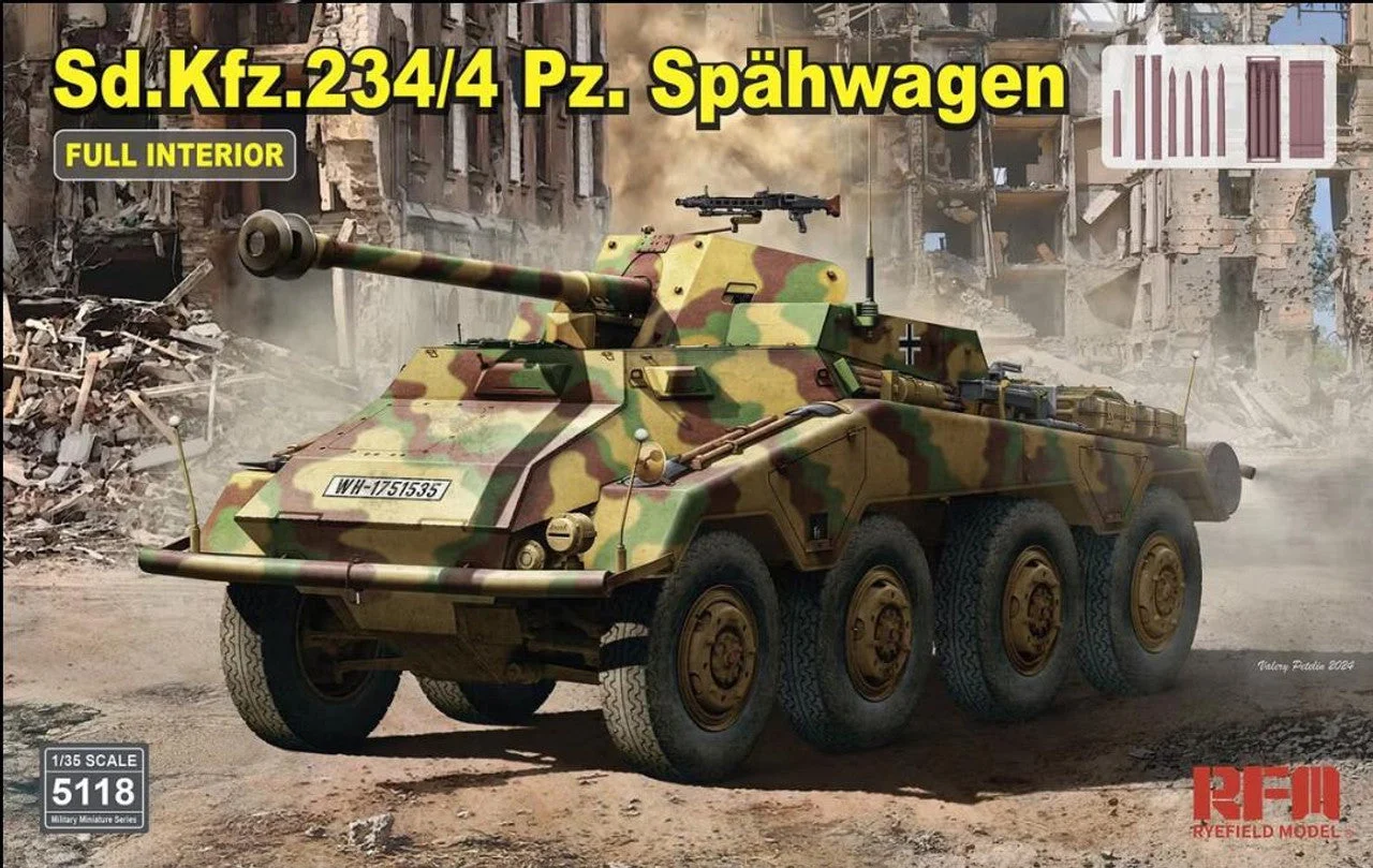 Ryefield 1/35 Ryefield Sd.Kfz. 234/4 Pz. Spahwagen Plastic Model Kit