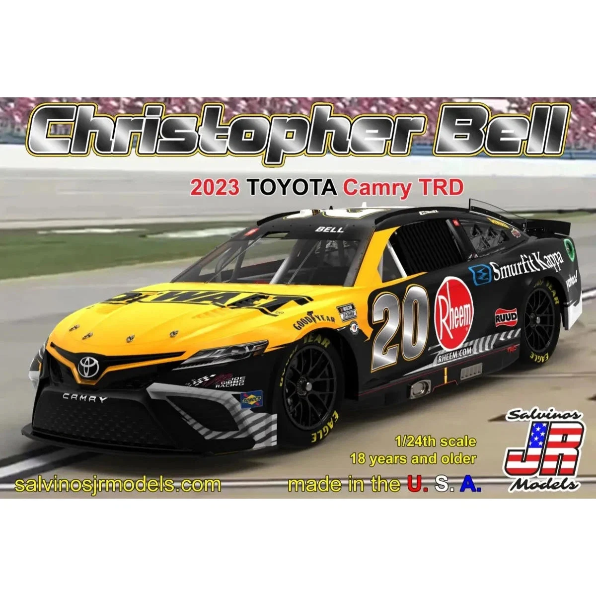 Salvino JR Models Joe Gibbs Racing Christopher Bell 2023 Toyota Camry Primary - Salvinos JR Models