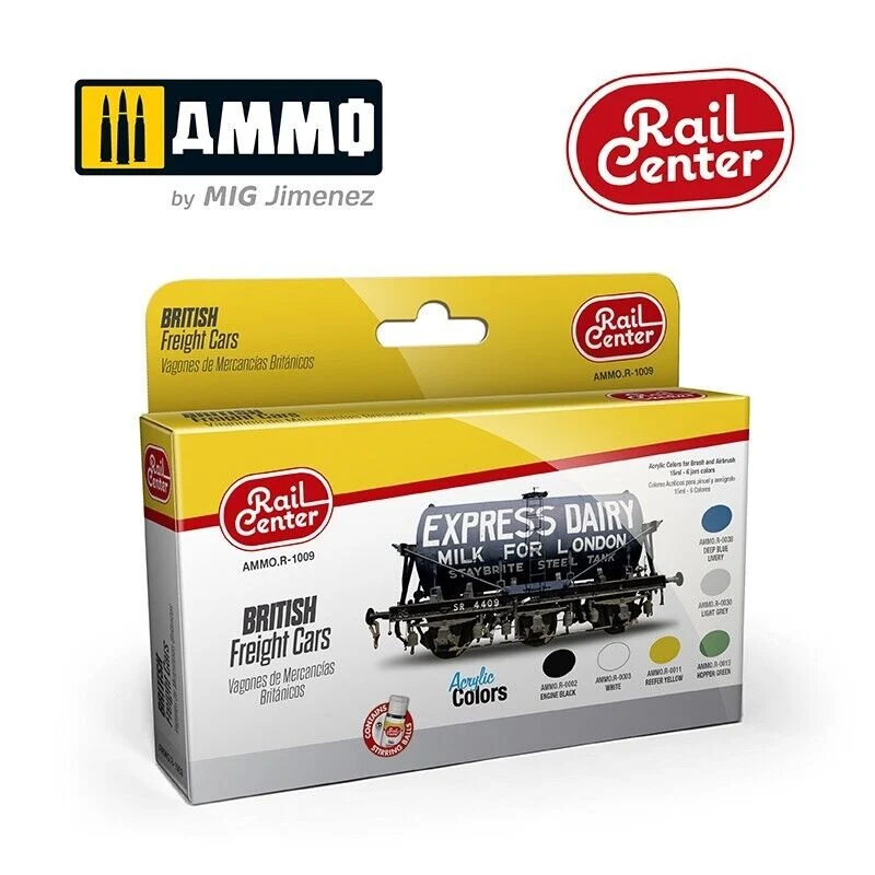 Ammo Mig Rail Center British Freight Cars Set - Ammo Mig Jimenez