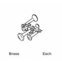 Details West Leslie Air Horns 5-Chime (4 Forward & 1 Reverse), Brass GM&O, UP & Others