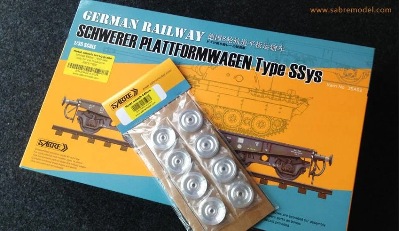 Sabre Model 1/35 Sabre Model German Railway SCHWERER PLATTFORMWAGEN
