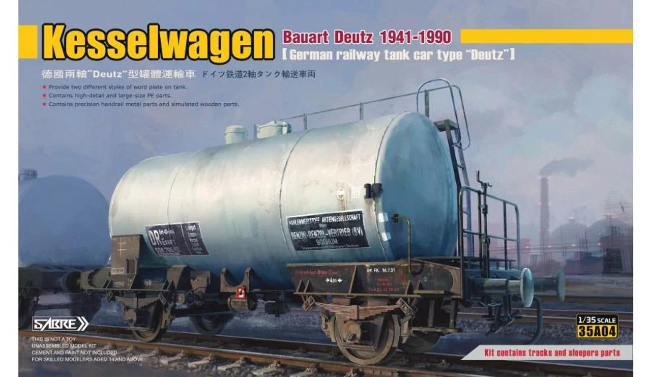 Sabre Model 1/35 Sabre Model German Railway Kesselwagen Bauart Deutz 1941 1990