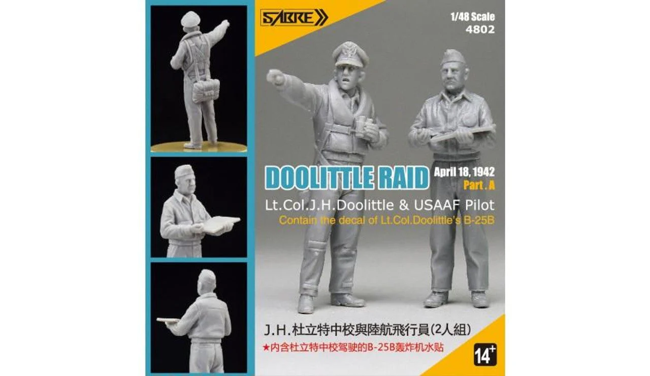 Sabre Model 1/48 Model DOOLITTLE RAID Part.A Lt.Col.J.H.Doolittle & USAAF Pilot