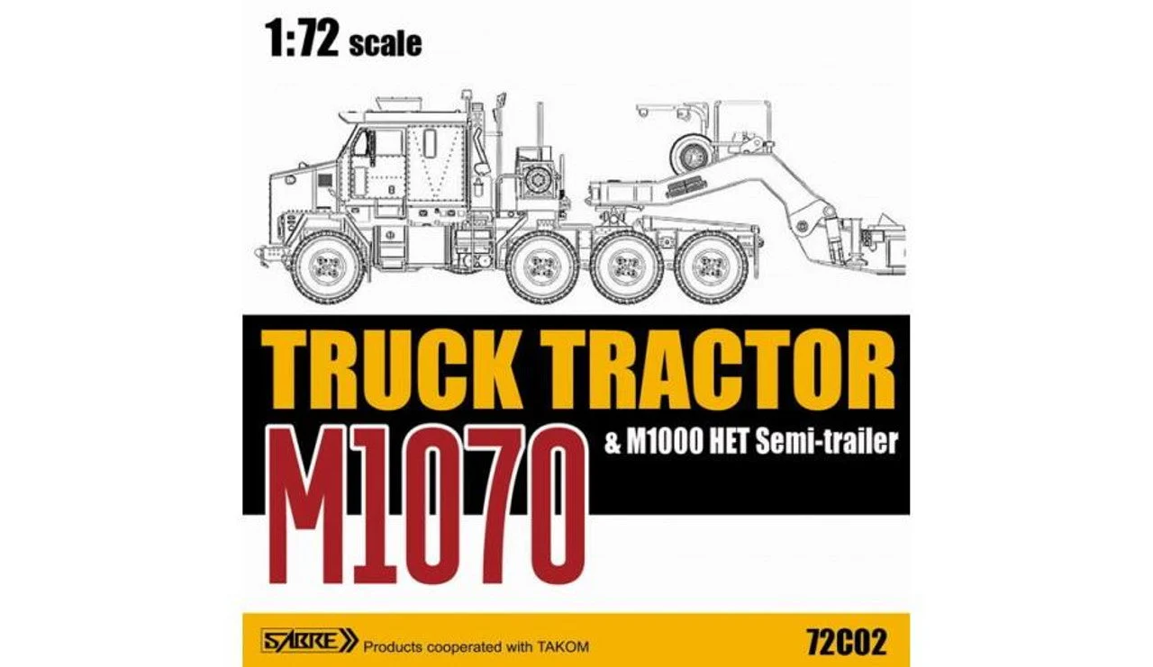 Sabre Model 1/72 Sabre Model M1070 TRUCK TRACTOR & M1000 HET Semi traller
