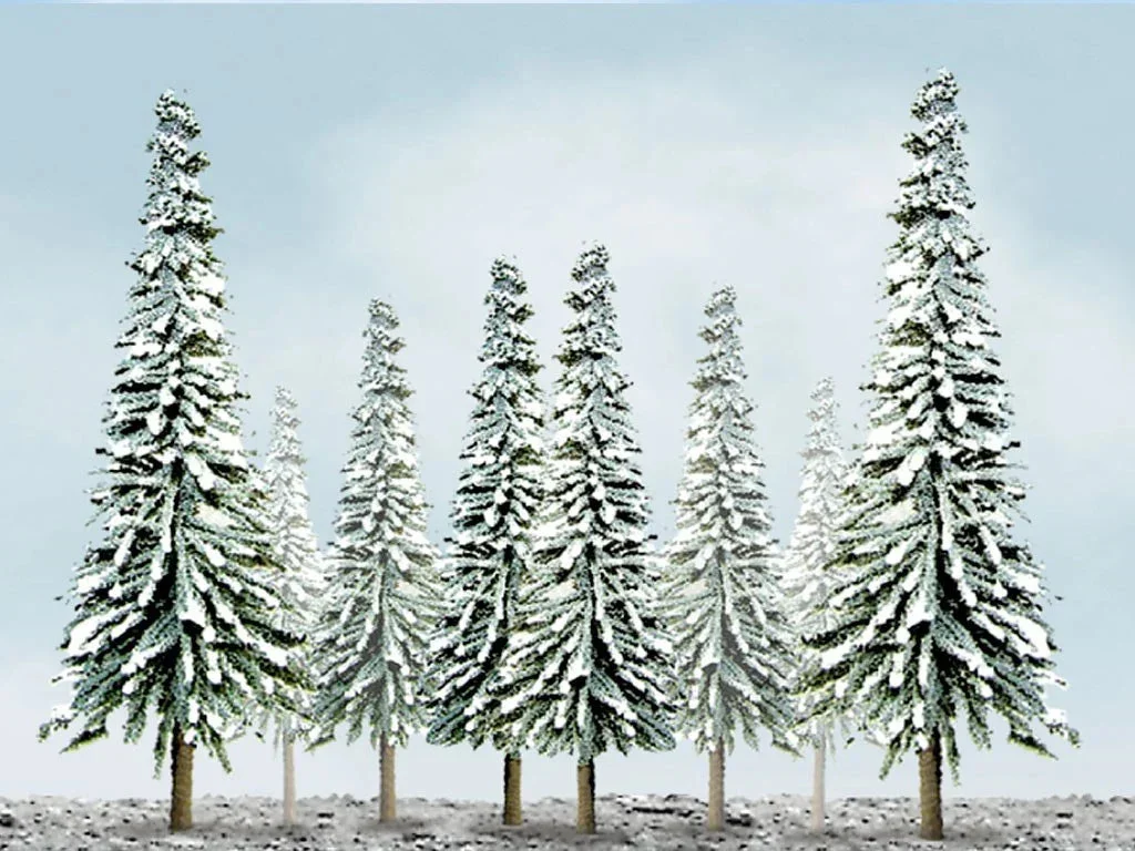 HO Scale JTT - Scenic Snow Spruce 4" to 6" 24/pk - 92007