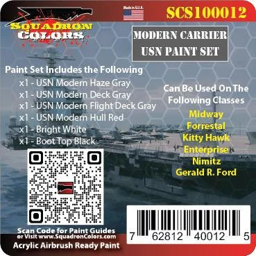 Squadron Colors USN Modern Aircraft Carrier Acrylic Airbrush Paint Set