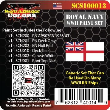 Squadron Colors Royal Navy WWII Paint Set Acrylic Airbrush Paint Set