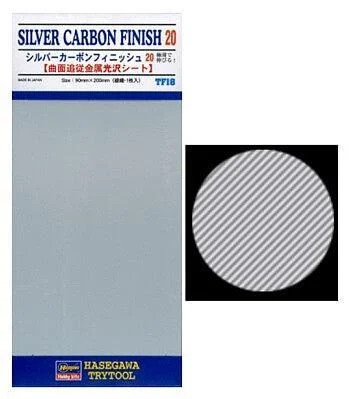 Self-Adhesive Mylar Foil Silver Carbon Finish (Fine) TF18