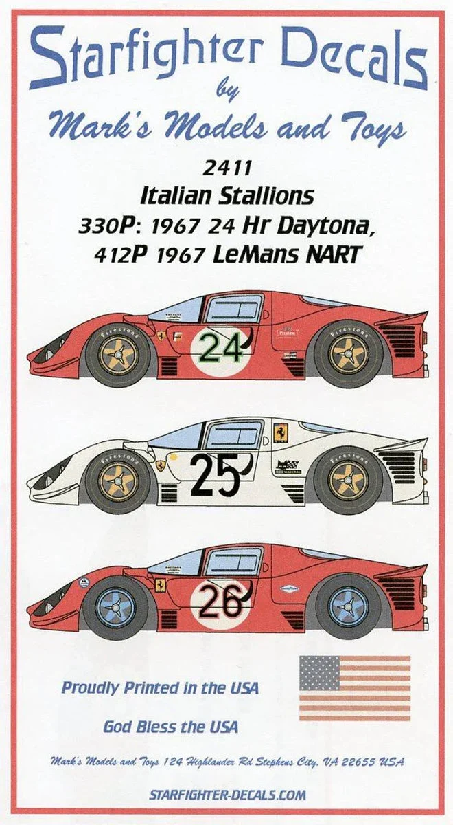 1/24 Starfighter Decals - Italian Stallions Part 2: 330P4 412P 1967