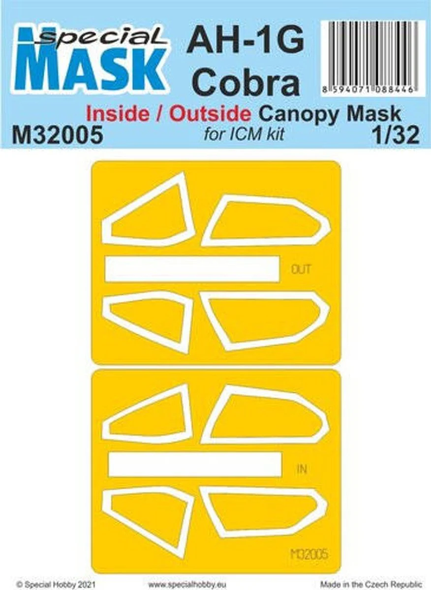 Special Hobby 1/32 Special Hobby AH-1G Cobra Inside/Outside MASK Paint Mask