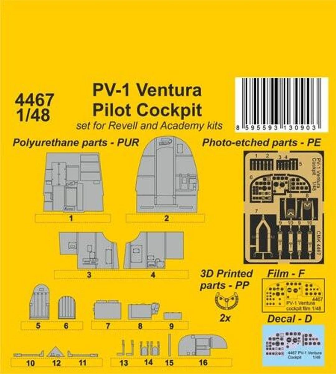 Special Hobby 1/48 CMK PV-1 Ventura Pilot Cockpit