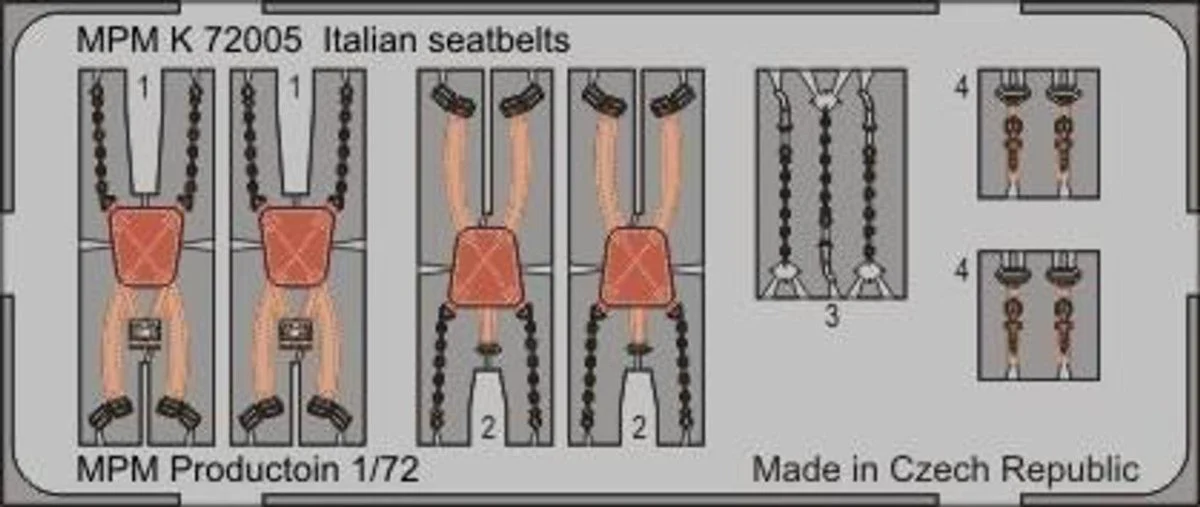 Special Hobby 1/72 Special Hobby Italian seatbelts Photo Etch Detail Set