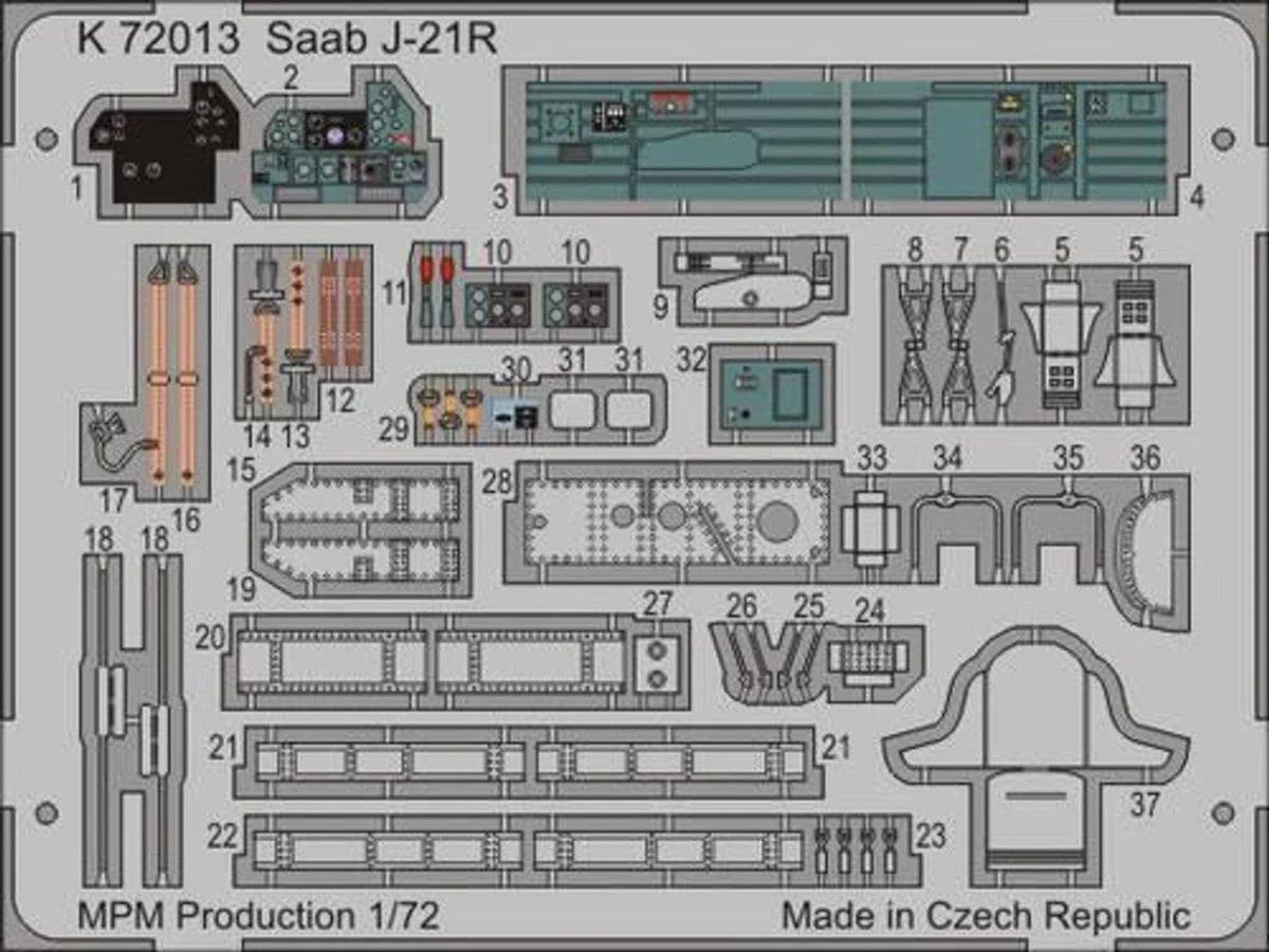 Special Hobby 1/72 Special Hobby Spitfire Mk.21/Seafire Mk.45 Photo Etch Detail Set