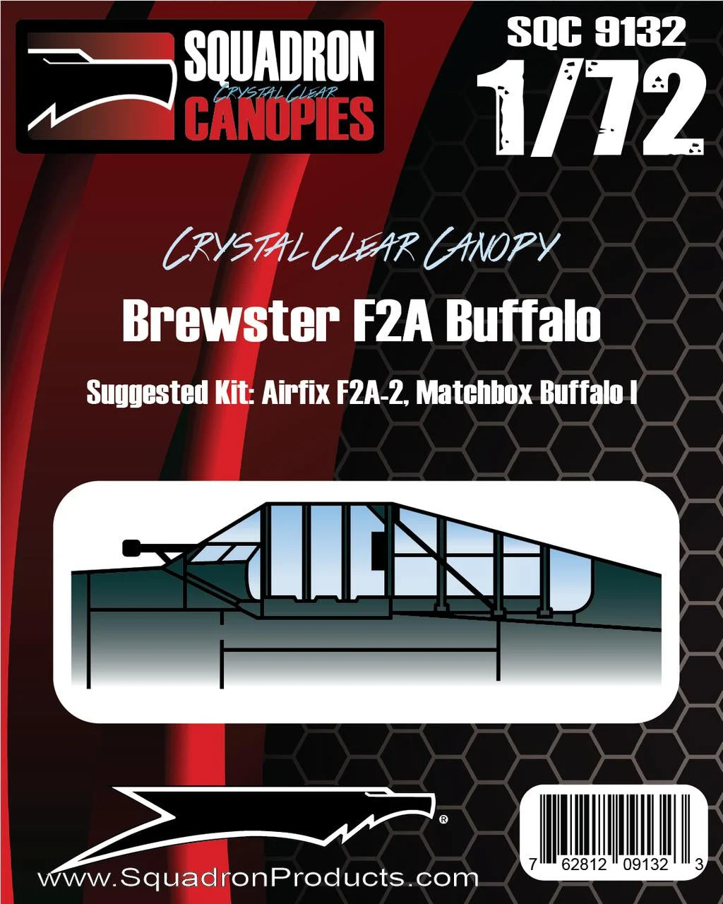 Squadron 1/72 Squadron Crystal Clear Canopy - Brewster F2A Buffalo (Airfix/Matchbox)