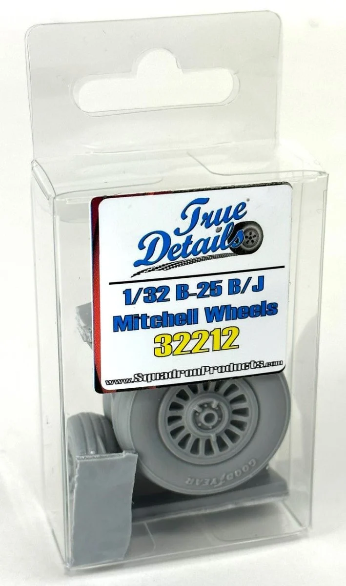 Squadron 1/32 True Details B-25 B/J Mitchell Resin Wheels Set