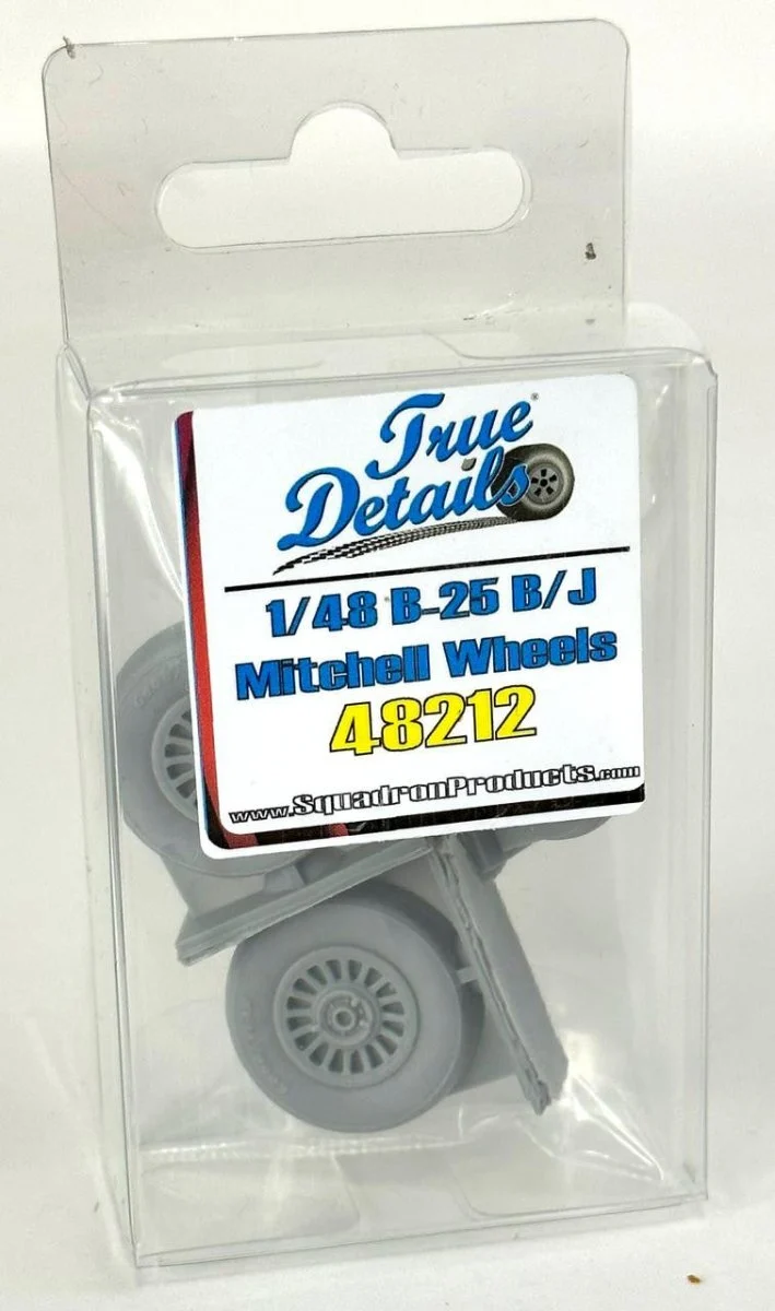 Squadron 1/48 True Details B-25 B/J Mitchell Resin Wheels Set