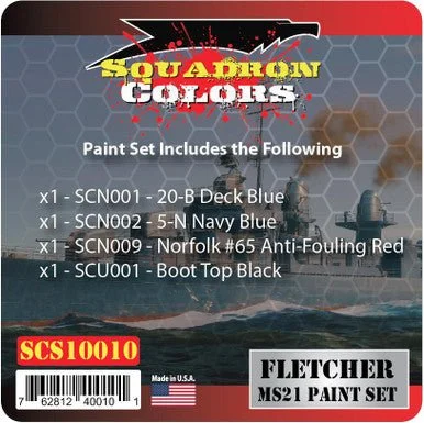 Squadron Colors Fletcher Measure 21 Paint Set Acrylic Airbrush Paint (4 Colors) - Squadron Scale Colors