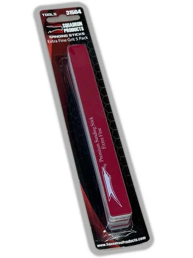 Squadron Tools 5pk Sanding Stick Extra Fine Grit (Red)