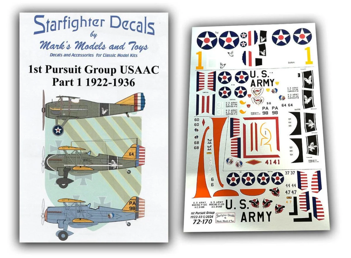 Starfighter Decals 1/72 Starfighter Decals - 1st Pursuit Group USAAC Part 1 1922-1936