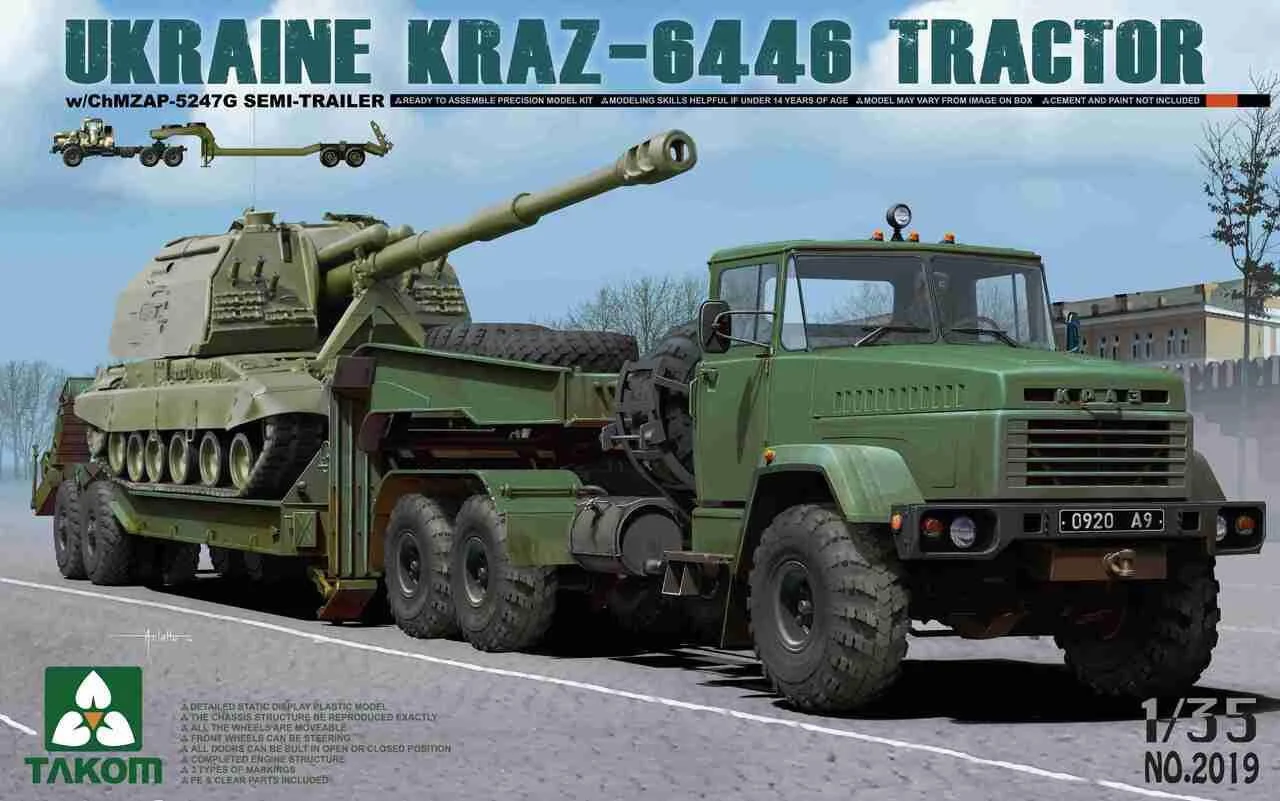 Takom 1/35 Takom Ukraine KrAZ-6446 Tractor w/ChMZAP-5247G Semi-trailer