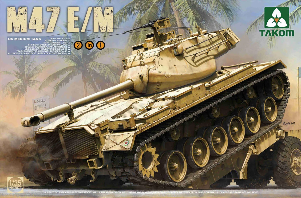 Takom 1/35 Takom US M47E/M Patton Medium Tank (2 in 1)