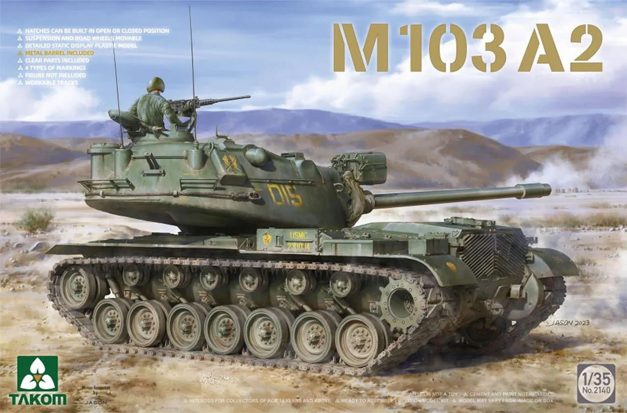 Takom 1/35 Takom M103A2 Heavy Tank Plastic Model Kit