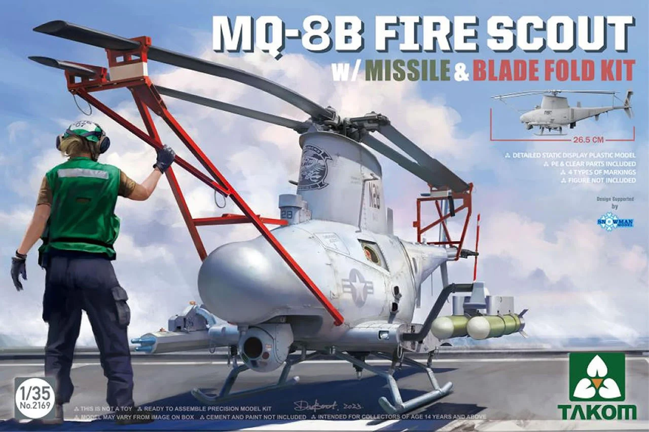Takom 1/35 Takom MQ-8B Fire Scout Helicopter w/MISSILE & BLADE FOLD