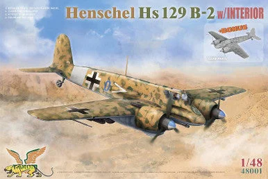 1/48 Takom Wings Henschel Hs129 w/Interior Plastic Model Kit