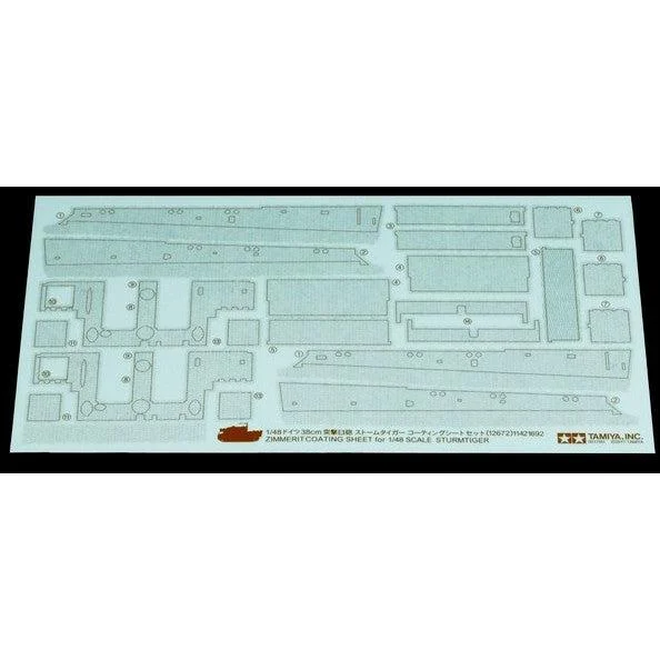 Tamiya 1/48 Zimmerit Coating Sheet - 12672