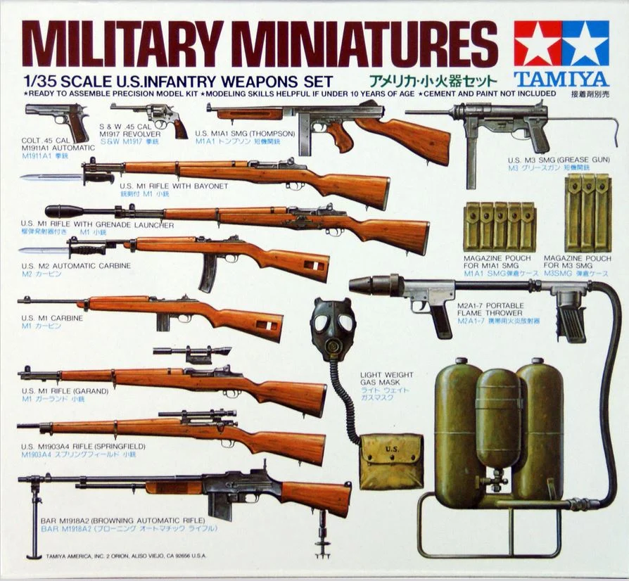 Tamiya 1/35 U.S. Infantry Weapons Set Kit - 35121