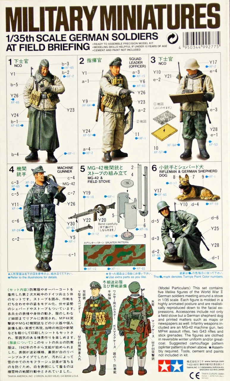 Tamiya 1/35 Ger.Soldiers At Field Briefing - 35212